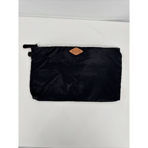 MZ Wallace Large‎ Zippered Black Cosmetic Bag Lined Nylon 13" X 8" NWOT